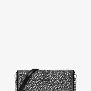 NWT - Jet Set Medium Embellished Metallic Leather Clutch